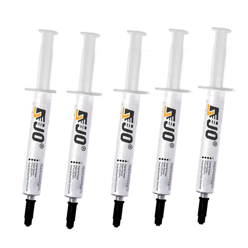 10Pcs Silicone Thermal Heatsink Compound Cooling Paste Grease Syringe for PC CPU