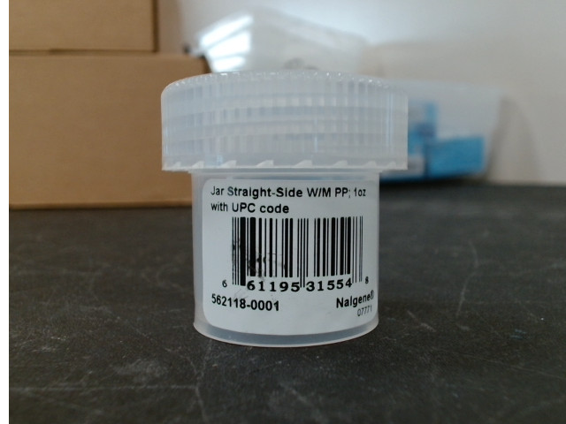 Nalgene Polypropylene Jar Straight-Side W/M PP 1 OZ.