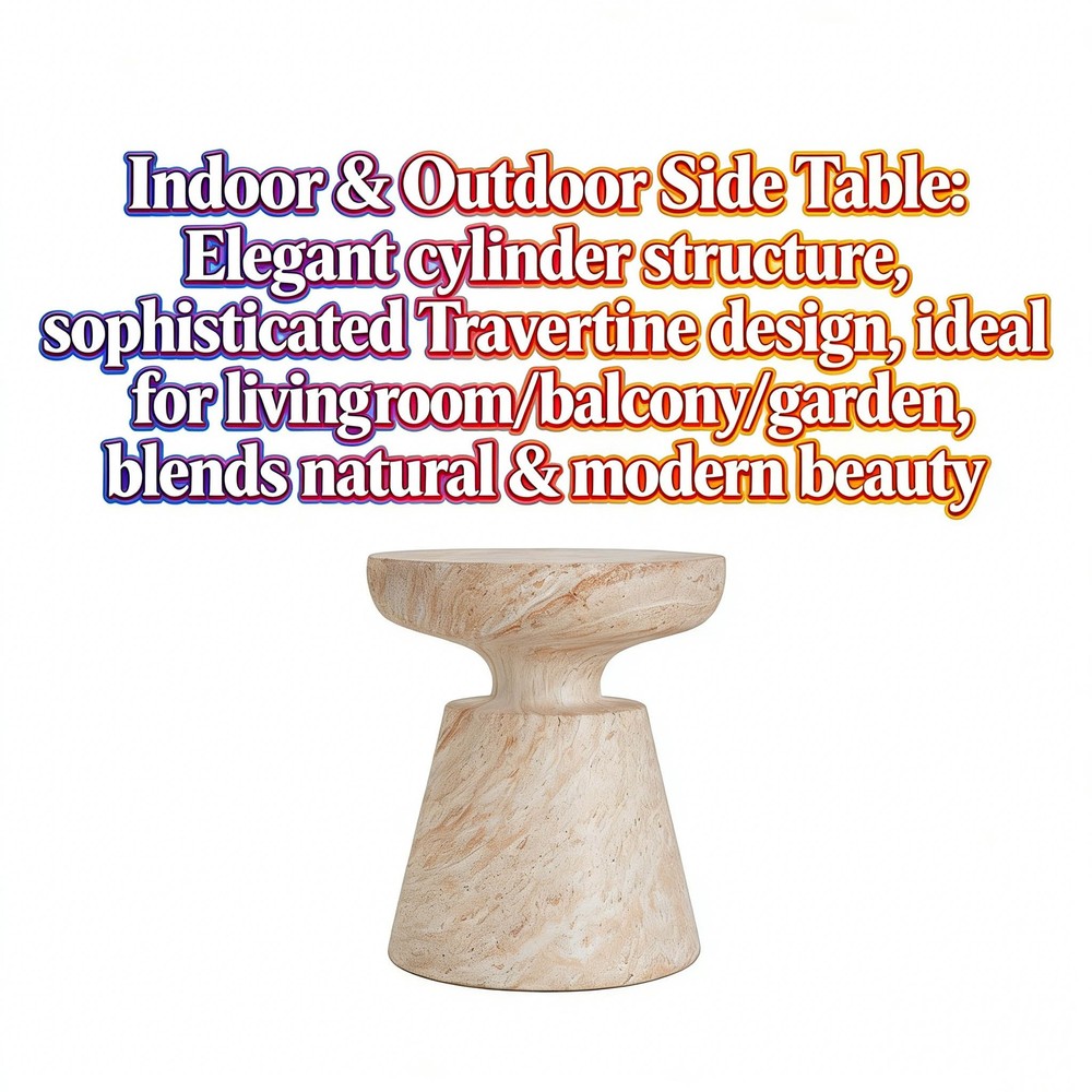 Outdoor Indoor Light Weight Concrete Side Table