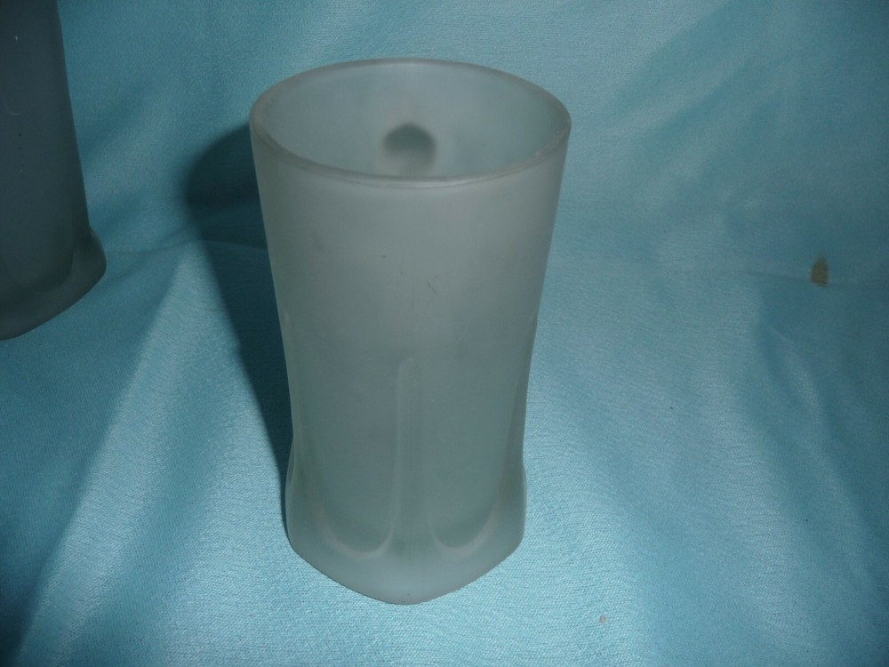 Frosted Glass Pitcher and Two Mugs