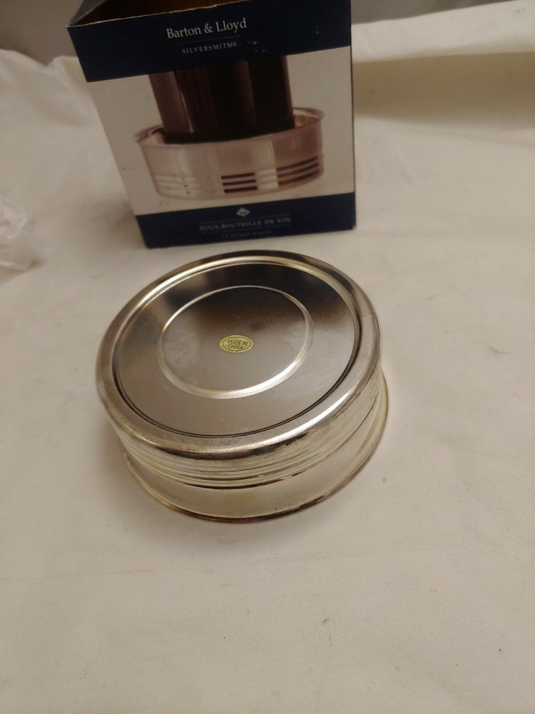 Barton & Lloyd Silver Plate Wine coaster In Box Pre-Owned