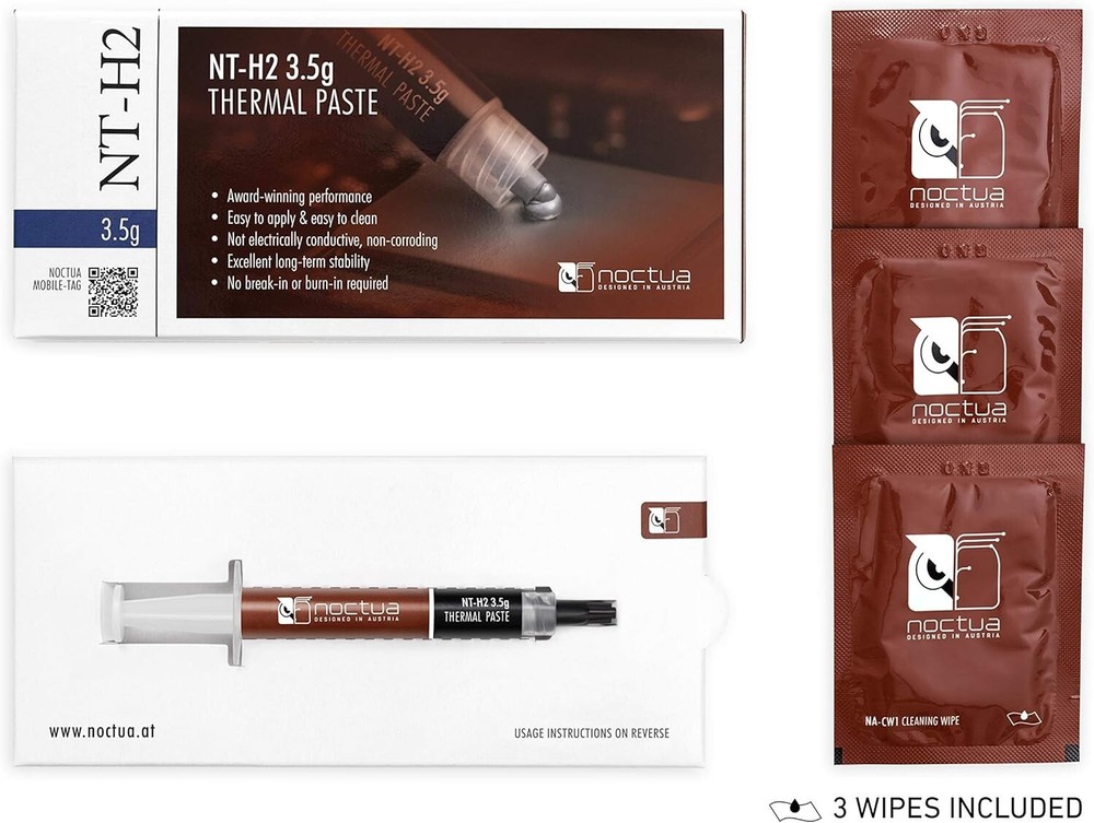 Compact Thermal Paste with 3 Cleaning Wipes - Maximize Desktop Performance 3.5g