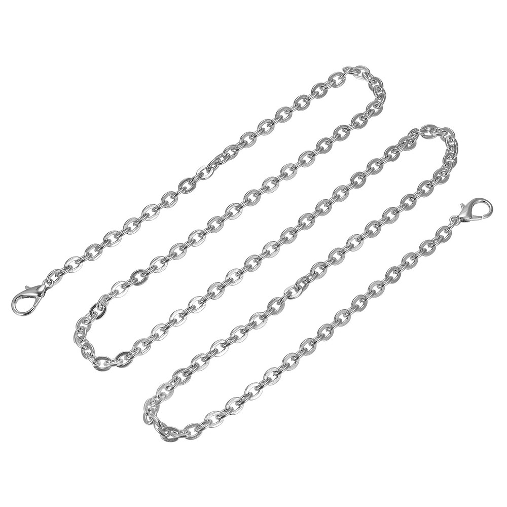 39"x0.22" Purse Chain Strap, Purse Handle Shoulder Replacement Strap, Silver