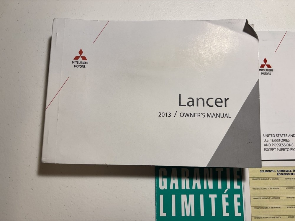 2013 Mitsubishi Lancer Owner's Manual Set