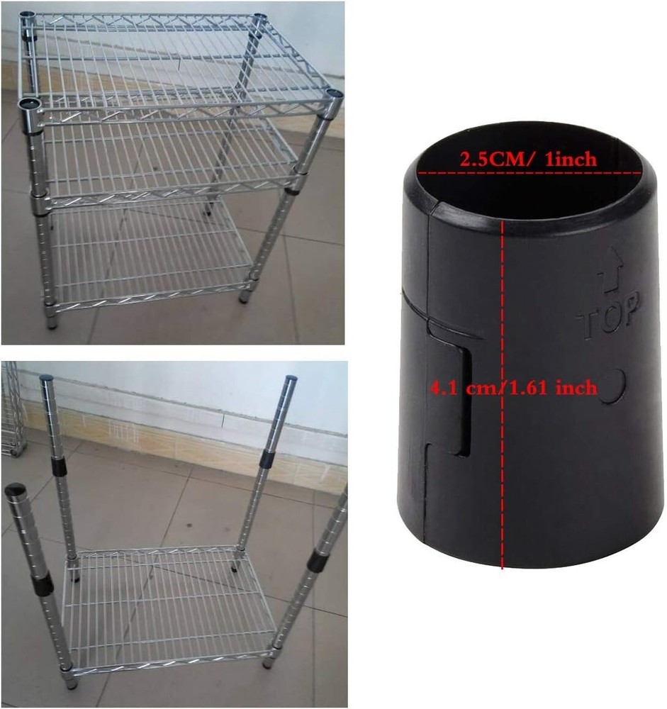 Replacement Wire Shelf Clips (52 Pcs) - Fits 1" Posts for Optimal Support