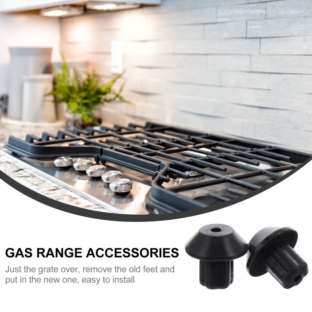 48Pcs Gas Range Burner Grate Replacement Rubber Feet Accessories