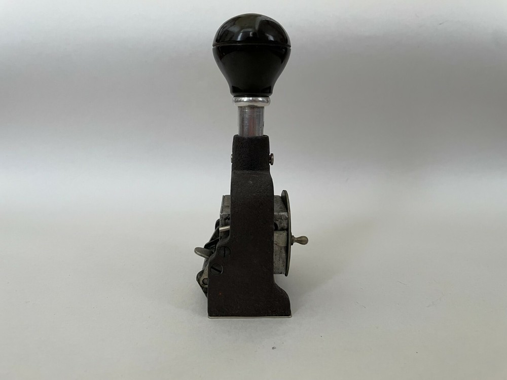 Vintage BATES Automatic Numbering Machine - 6 Wheel Stamper - Mid-Century Office