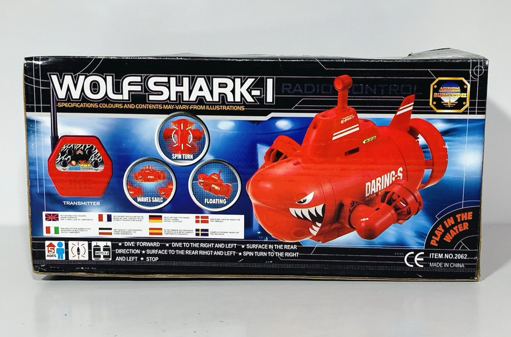 VTG Wolf Shark-1 Underwater Remote Control Submarine with Transmitter NIB