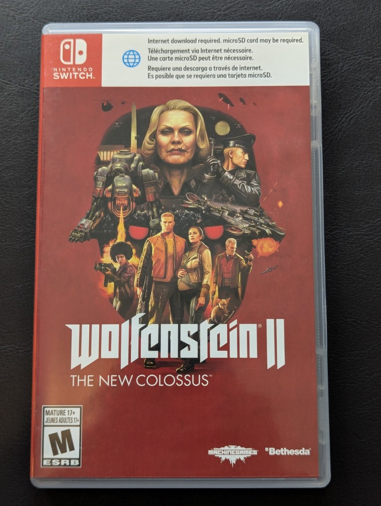 Wolfenstein II Nintendo Switch OEM Replacement Game Case (NO GAME)