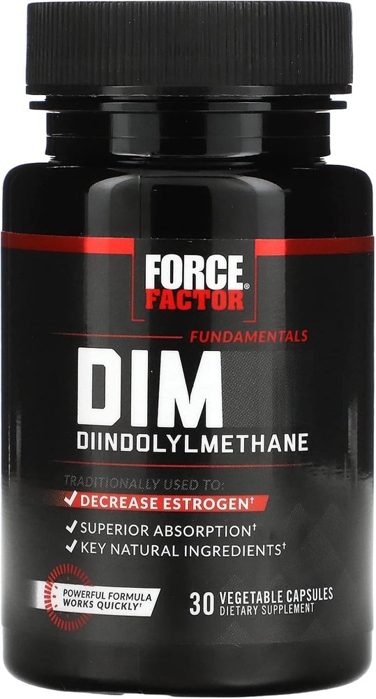 Force Factor DIM Pills to Decrease Estrogen in Men, 30 Count (Pack of 1)