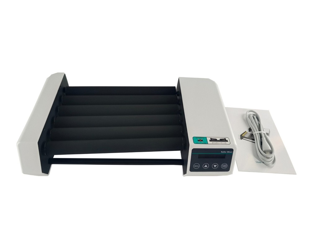Lab Roller Mixer LCD Display with 6 Rollers Length 28cm Rotating Shaking
