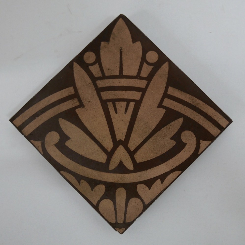 Antique Encaustic Decorated Tile