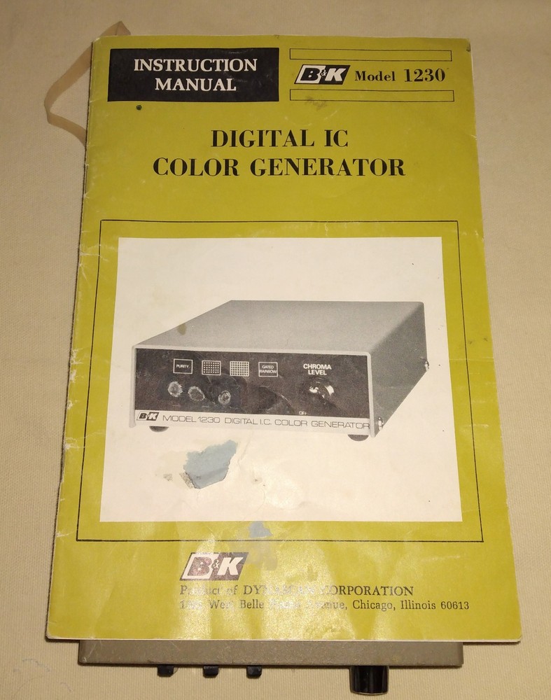 B&K Precision Model 1230 Digital IC Color Generator - Working!