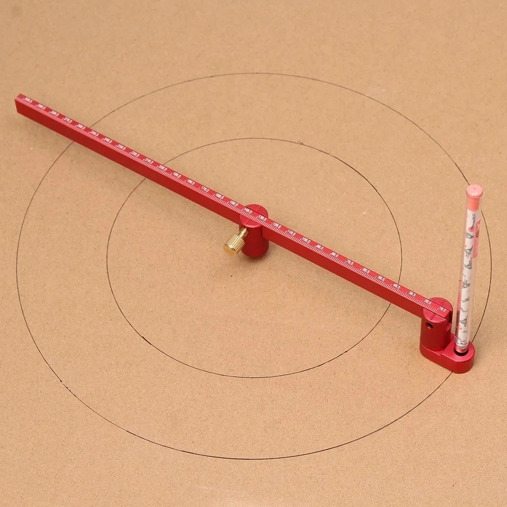 Adjustable Compass Ruler - Precision Circle Drawing for Woodworking & Drafting