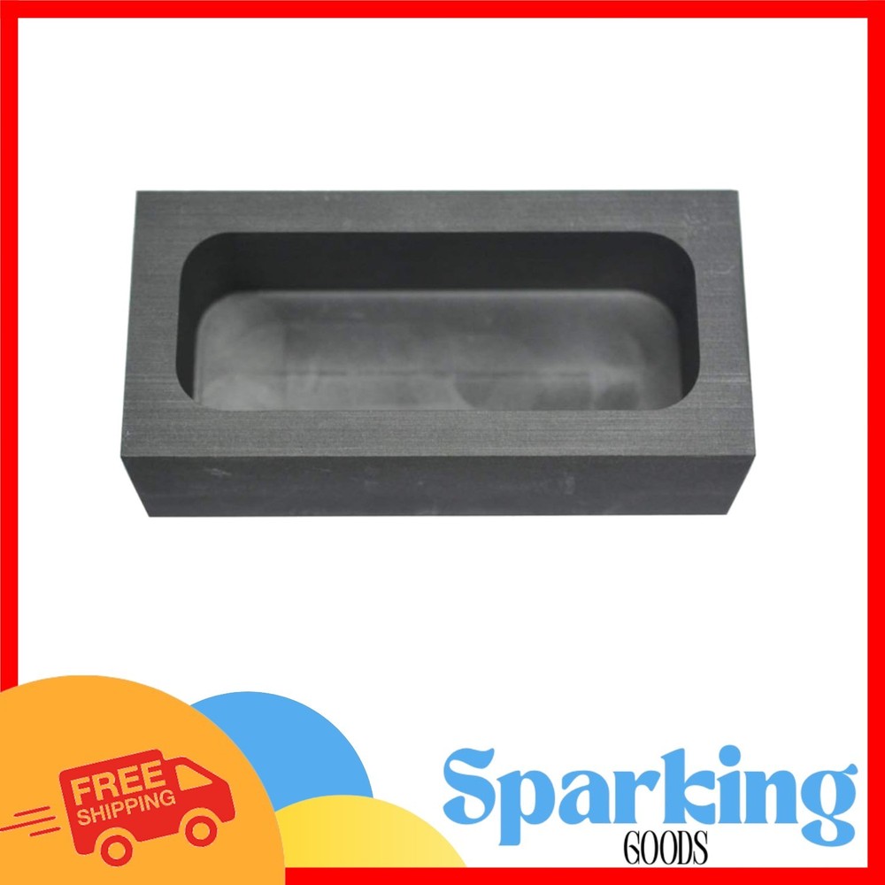 Rectangular Graphite Ingot Mold for Efficient Melting and Casting Metals, 2kg