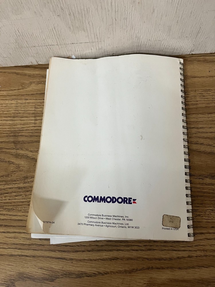 Commodore 64C System Guide Learning BASIC 2.0 Original Spiral Bound Manual