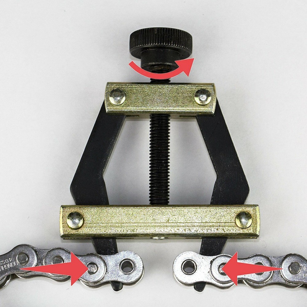 Roller Chain Tools Kit Holder Puller+ Breaker Cutter #25- #60, 420, 415H
