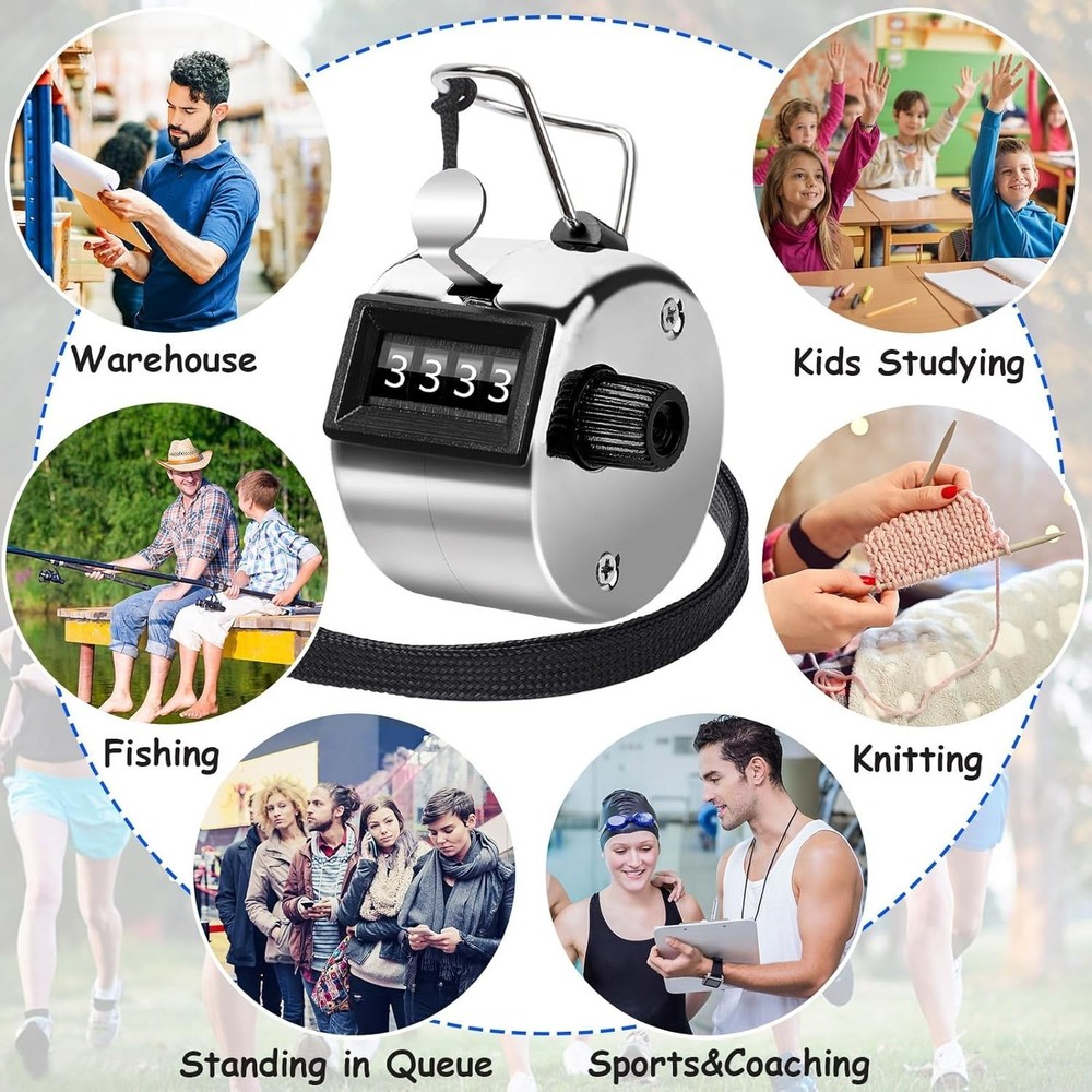 Easy-to-Use Handheld Click Counter - No Battery Needed, Accurate Counting
