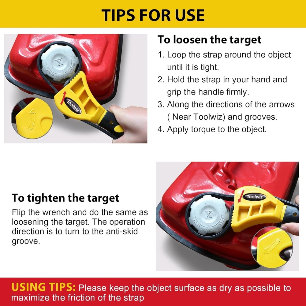 2-Pack Rubber Strap Wrench Set - Jar Opener, Plumbing Tool