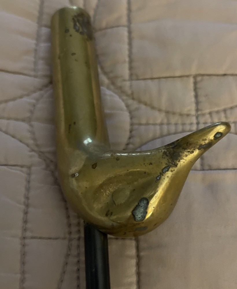 Brass Duck Head Flue Damper Pull Hook 9"