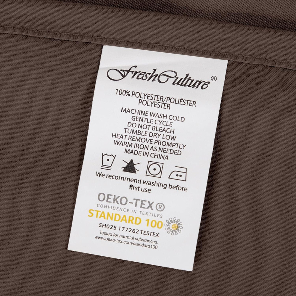 Freshculture Full Flat Sheets Only 2 Pack - Hotel Quality Flat Bed Sheets - Brus