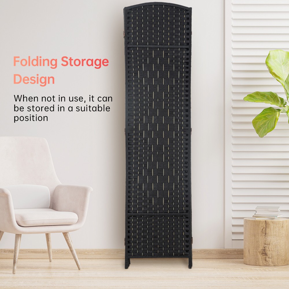 Room Divider 8 Panel Room Screen Divider Wooden Screen Folding Partition Screen