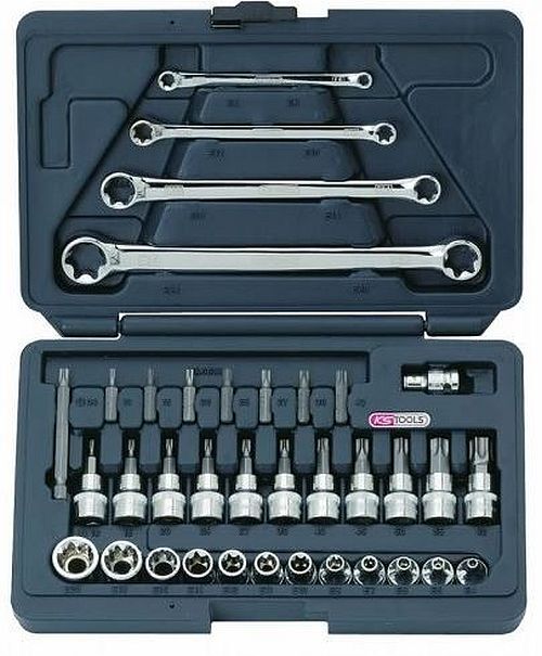 KS Tools CHROME+ TX 3/8" 36 Piece Tool Set - 918.0636