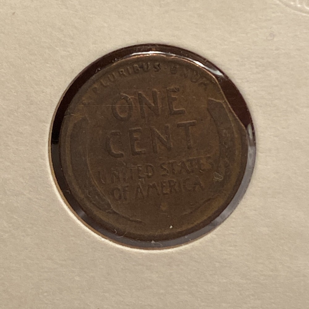 1923 Lincoln Wheat Cent Clipped Planchet Clip Error FN