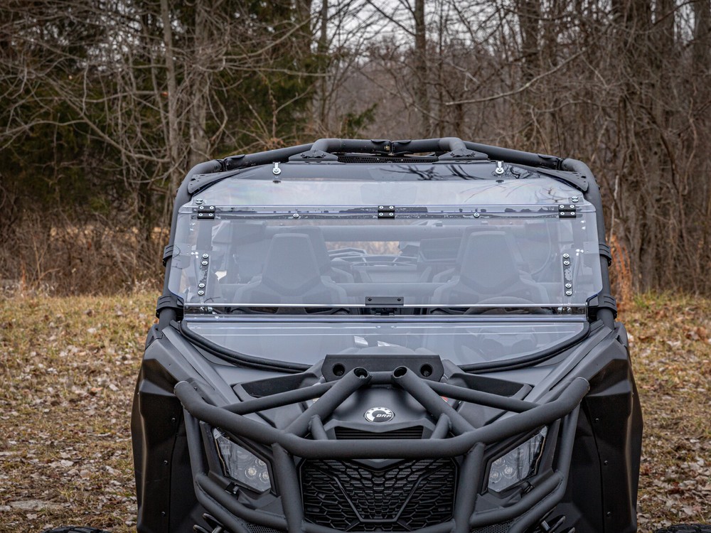 SuperATV Scratch Resistant Flip Windshield for Can-Am Maverick X3 (64" or 72")