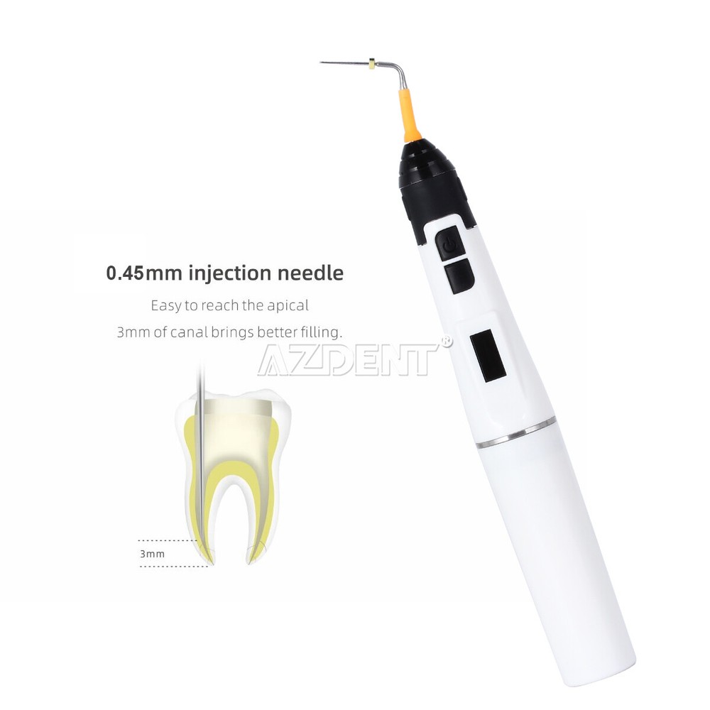 Dental Wireless Endo Obturation System Heated Pen Gutta Percha Gun+Needles Tips