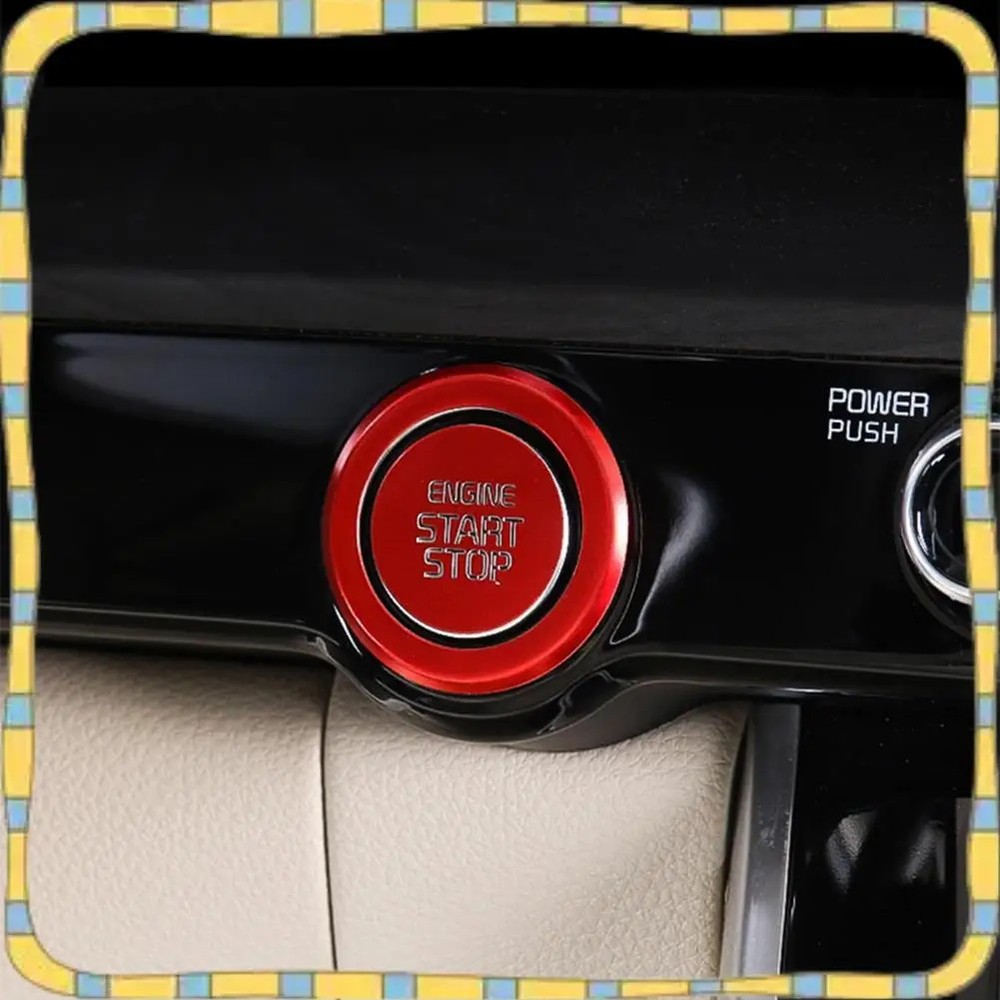 Engine Button Cover Stop Key Ignition Switch Sticker Trim For Kia