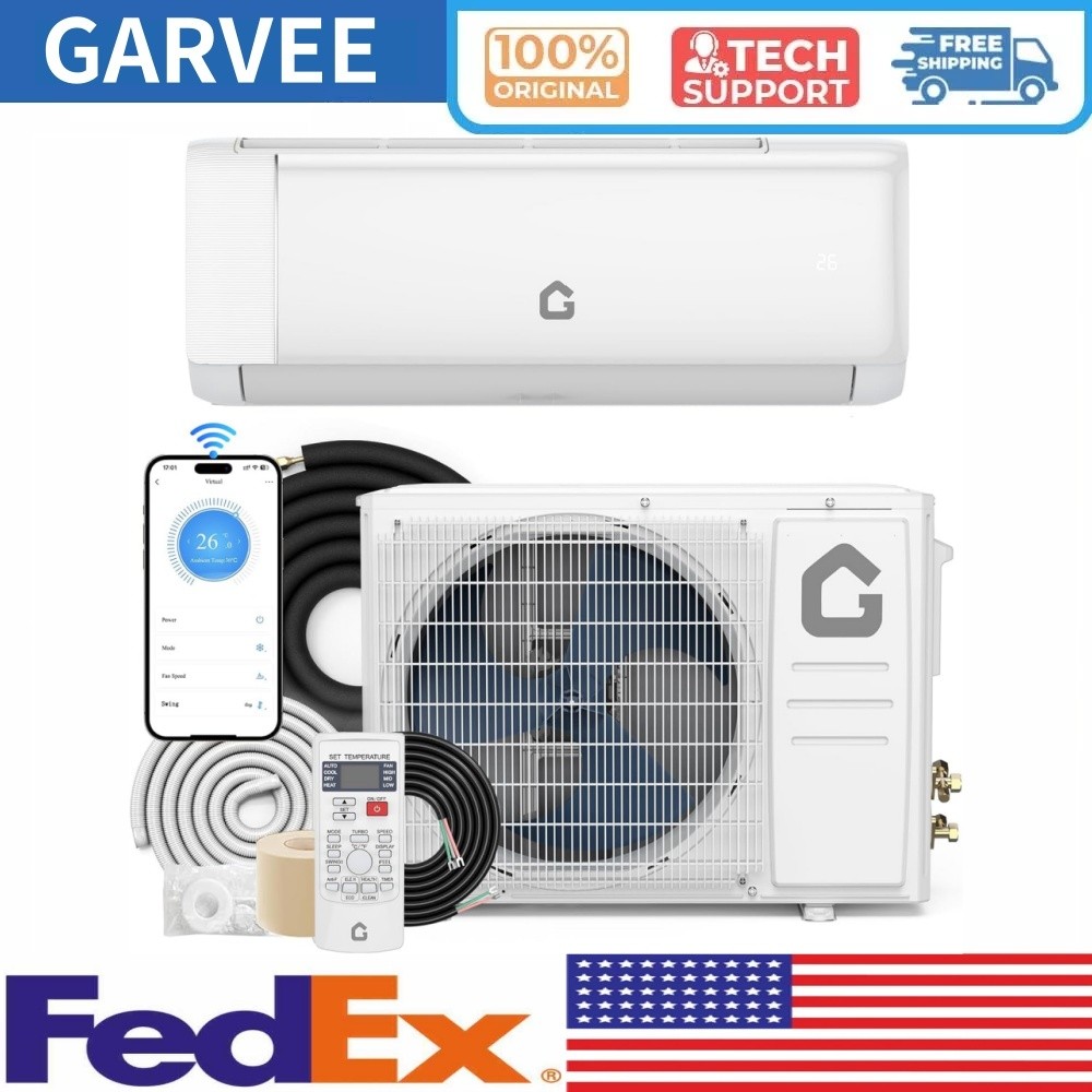 📱12000 BTU Mini Split Air Conditioner Heating & Cooling System Up to 750 Sq.Ft
