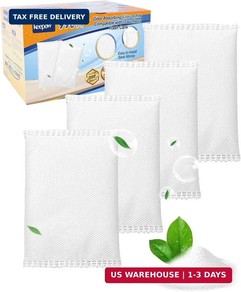 KEEPOW Odor Absorbing Filter Refill Deodorizer Compatible with Trash Cans 8 Gall