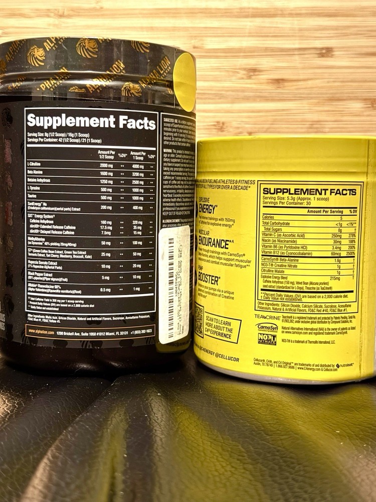 BUNDLE Alpha Lion & Cellucor Pre-Workout Powder