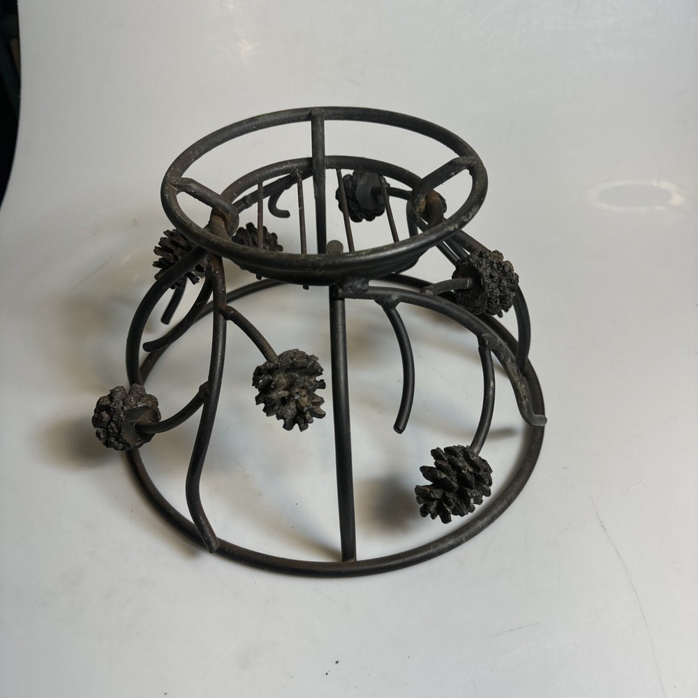 Wrought Iron Pinecone Bowl 10"