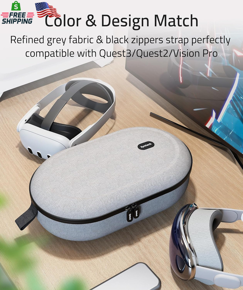 Syntech Hard Carrying Case Compatible with Meta Quest 3S/Quest 3/Oculus Quest 2/