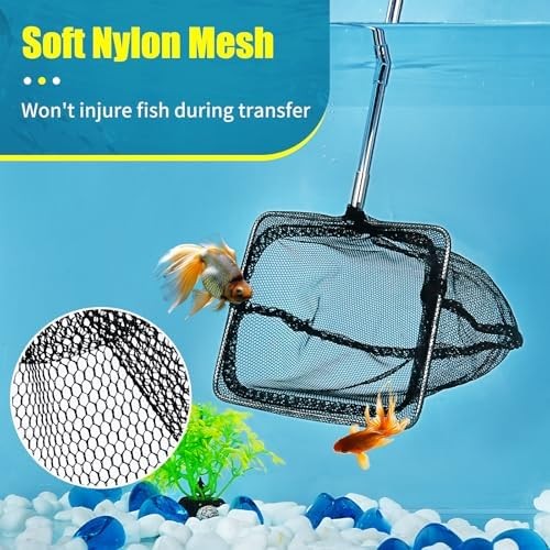 Aquarium net extendable handle cleaning