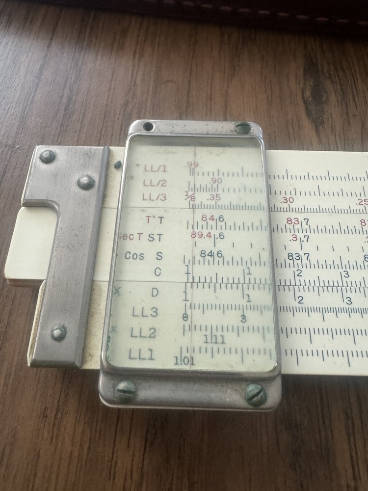 Frederick Post Co. Versalog 1460 Hemmi Slide Rule w/Leather Case