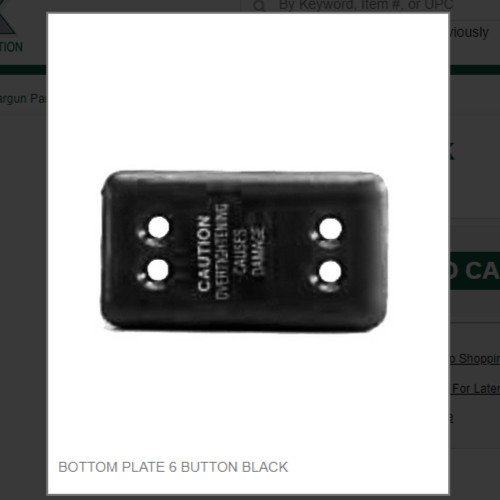 BOTTOM PLATE 6 BUTTON BLACK #PH6-27-ABS