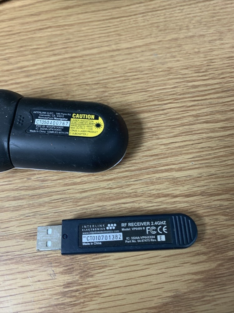 Replacement Interlink Electronics Wireless RemotePoint CT050400767 See Pics