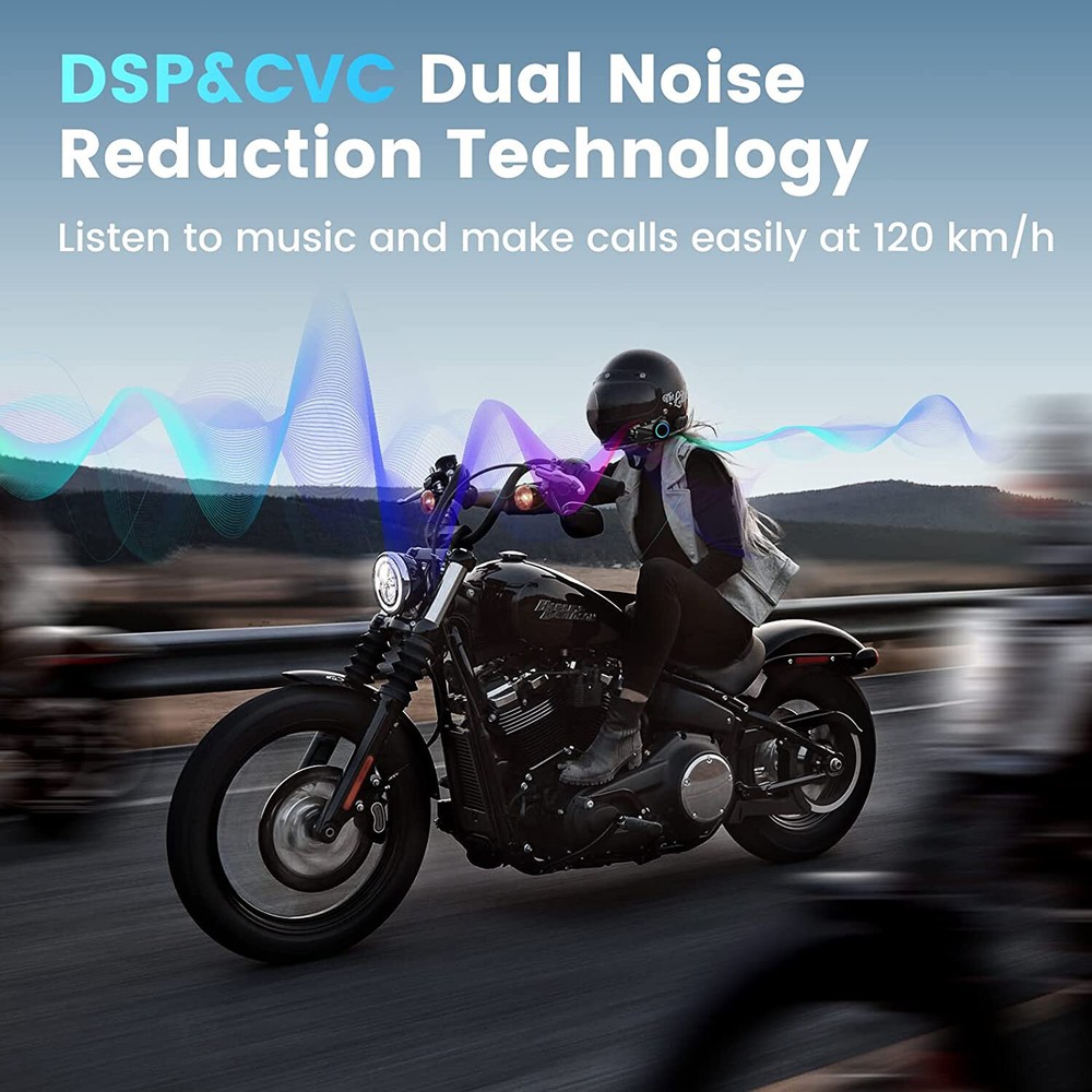 2Pcs Motorcycle Helmet Bluetooth Intercom Headset HD Camera Recoder 2K