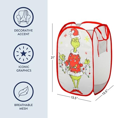 Collapsible Laundry Basket, Lightweight Clothes Storage Organizer, Foldable