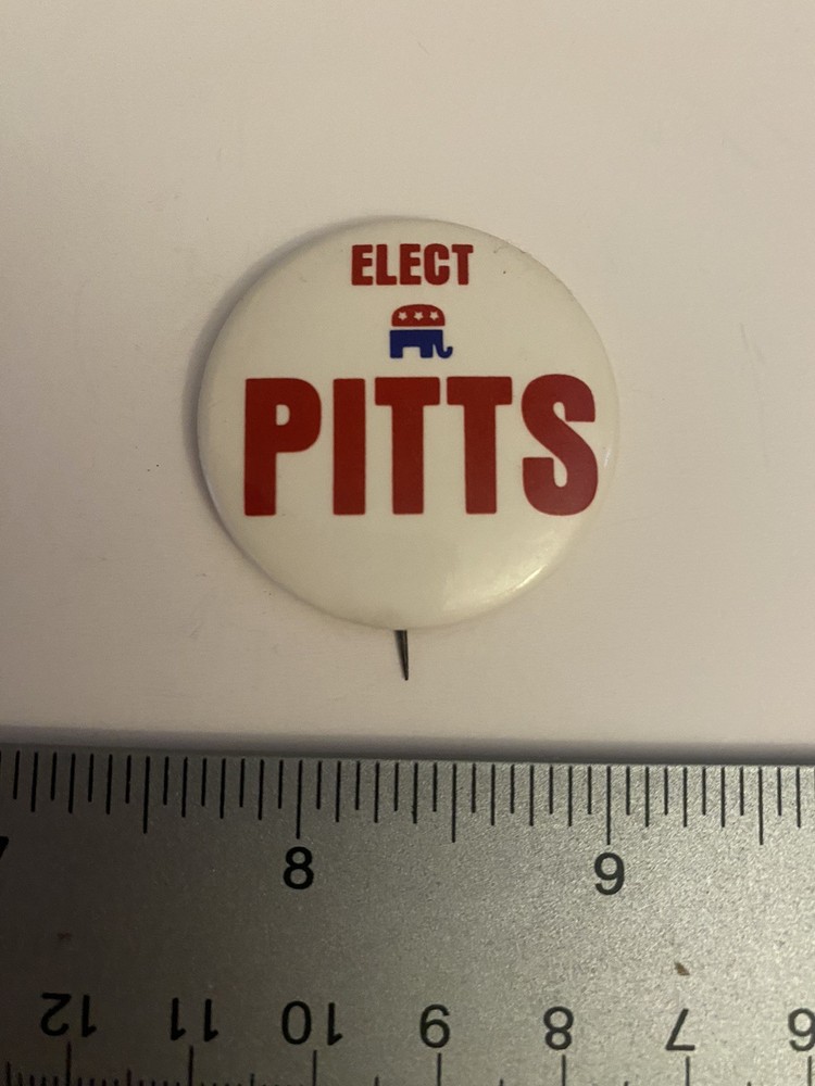 Republican Elect Pitts Pin Back Button P61