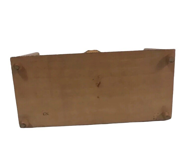Vintage handmade Wood Flower Pattern Cigarette Box