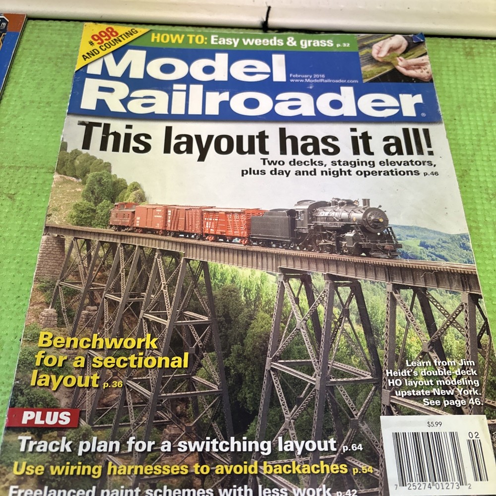 Model Railroader Magazine Lot Year 2016