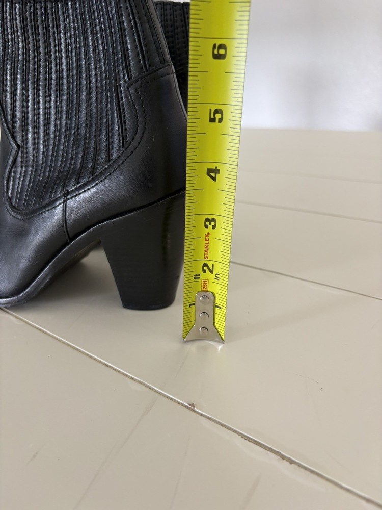 ASH Black leather platform boots Sz8 EU38