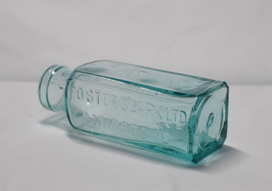 Foster Clark Ltd MAIDSTONE / Eiffel Tower LEMONADE / Bottle Aqua Blue