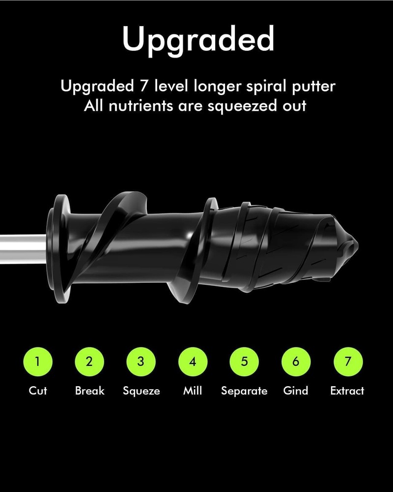 Cold Press Juicer Machine, Compact Single Serve Slow Masticating Juicer, Vegetab