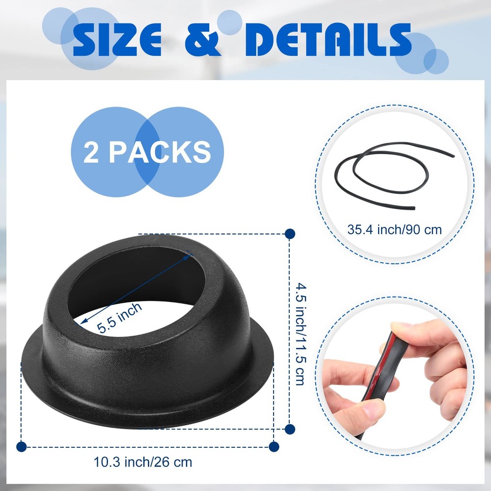 Amylove 2 Pcs Universal Angled Speaker Enclosures Boxes Pods Surface Mount wi...