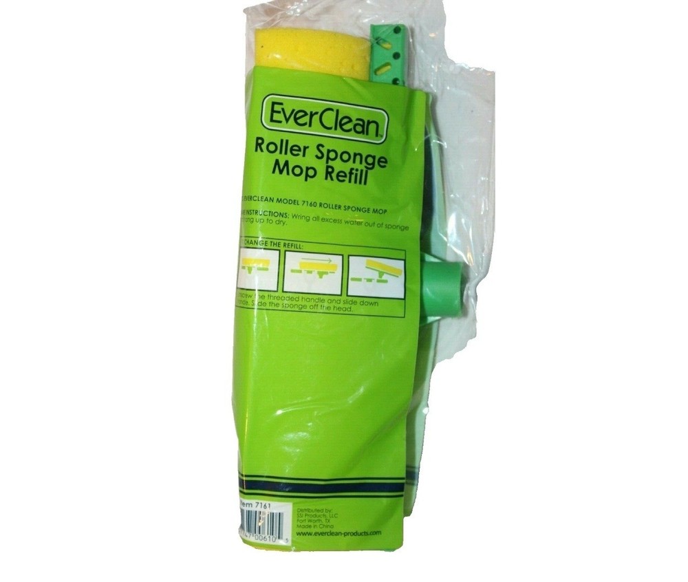 EverClean Roller Heavy Duty Sponge Mop Refill #7161 X5
